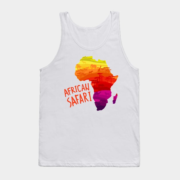 African Safari Map Tank Top by saigon199x